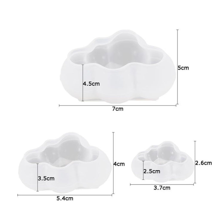 2 Stück Wolken-DIY-Spiegel-Silikonform, Spezifikation: Groß, Klein, Mittel, Groß