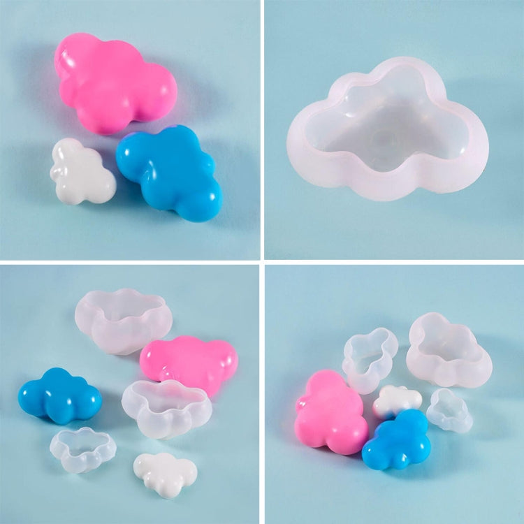 2 Stück Wolken-DIY-Spiegel-Silikonform, Spezifikation: Groß, Klein, Mittel, Groß