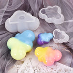2 Stück Wolken-DIY-Spiegel-Silikonform, Spezifikation: Groß, Klein, Mittel, Groß
