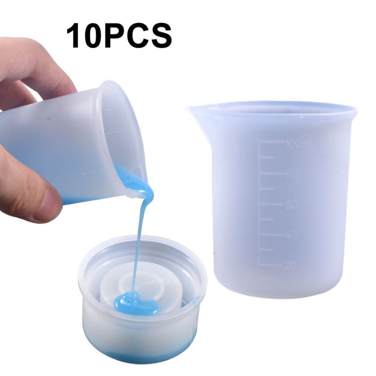 10 Stücke Kristall Epoxid Silikon Mit Skala 100ml Messbecher, 10 Stücke 100ml
