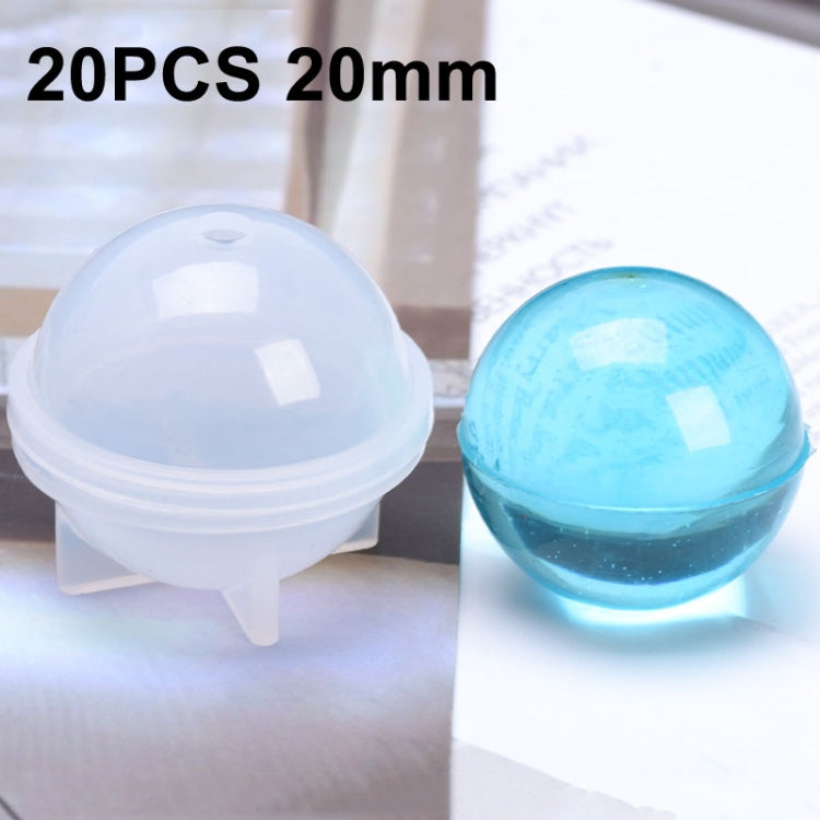 Kristall-Epoxyharz-Kugel-Silikonform DIY handgemachter Schmuck Kugelherstellungsform, 20 STÜCK 20mm, 20 STÜCK 30mm, 10 STÜCK 40mm, 4 STÜCK 50mm, 4 STÜCK 60mm
