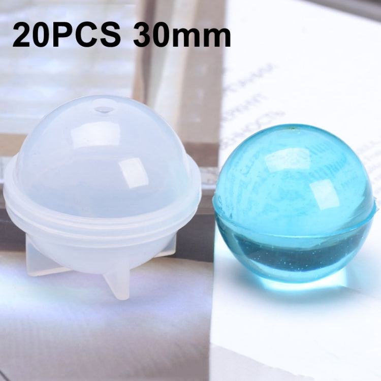 Kristall-Epoxyharz-Kugel-Silikonform DIY handgemachter Schmuck Kugelherstellungsform, 20 STÜCK 20mm, 20 STÜCK 30mm, 10 STÜCK 40mm, 4 STÜCK 50mm, 4 STÜCK 60mm