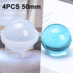 Kristall-Epoxyharz-Kugel-Silikonform DIY handgemachter Schmuck Kugelherstellungsform, 20 STÜCK 20mm, 20 STÜCK 30mm, 10 STÜCK 40mm, 4 STÜCK 50mm, 4 STÜCK 60mm