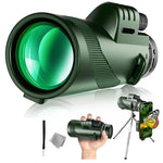40X60 Outdoor Nachtsicht Hochleistungs-HD-Monokular, (Standard), (Standard+Universalclip+Stativ)