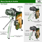 40X60 Outdoor Nachtsicht Hochleistungs-HD-Monokular, (Standard), (Standard+Universalclip+Stativ)