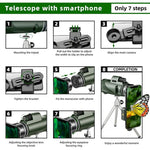 40X60 Outdoor Nachtsicht Hochleistungs-HD-Monokular, (Standard), (Standard+Universalclip+Stativ)