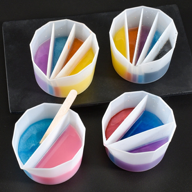 2 Stück DIY Kristall-Epoxid-Farbtrennungstasse Silikon-Tönungstasse, Stil:, 2 Stück 2 Gitter, 2 Stück 3 Gitter, 2 Stück 4 Gitter, 2 Stück 5 Gitter