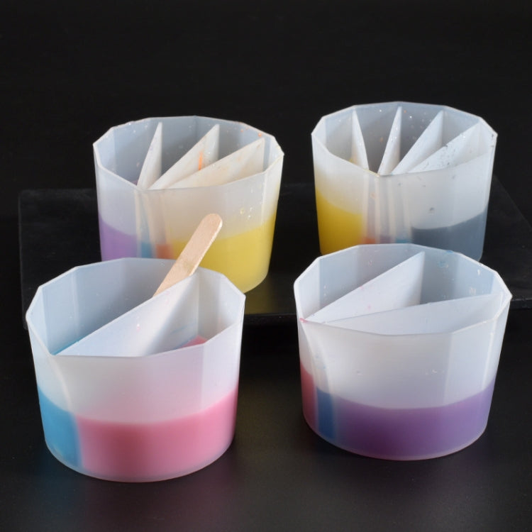 2 Stück DIY Kristall-Epoxid-Farbtrennungstasse Silikon-Tönungstasse, Stil:, 2 Stück 2 Gitter, 2 Stück 3 Gitter, 2 Stück 4 Gitter, 2 Stück 5 Gitter