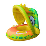 Baby Cartoon Tier Schwimmring mit Sonnendach, Schwimmring mit Sonnendach (Grün), Schwimmring mit Sonnendach (Lila)
