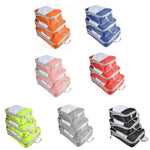 3-teiliges Set Reise-Wasserdichter Kompressions-Kleideraufbewahrungsbeutel, Orange mit Netz, Marineblau mit Netz, Pink mit Netz, Rot mit Netz, Grün mit Netz, Grau mit Netz, Schwarz mit Netz, Grau ohne Netz, Schwarz ohne Netz, Rot ohne Netz, Blau ohne Netz