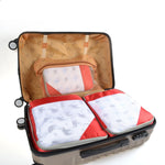 3-teiliges Set Reise-Wasserdichter Kompressions-Kleideraufbewahrungsbeutel, Orange mit Netz, Marineblau mit Netz, Pink mit Netz, Rot mit Netz, Grün mit Netz, Grau mit Netz, Schwarz mit Netz, Grau ohne Netz, Schwarz ohne Netz, Rot ohne Netz, Blau ohne Netz