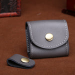 S122 Vintage Mini Leder-Kopfhörertasche, Kaffee, Weinrot, Schwarz, Blau, Grau, Grün