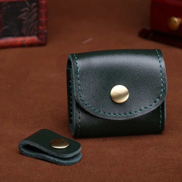 S122 Vintage Mini Leder-Kopfhörertasche, Kaffee, Weinrot, Schwarz, Blau, Grau, Grün