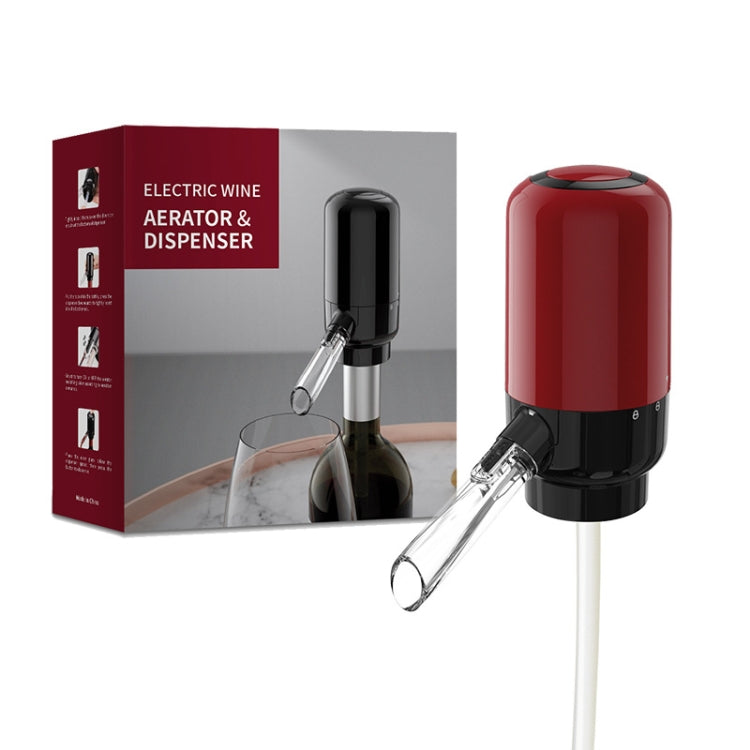 Elektrischer Rotwein-Dekanter-Spender, Stil:, Rot ABS, Edelstahl, Edelstahl mit Basis