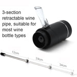 Elektrischer Rotwein-Dekanter-Spender, Stil:, Rot ABS, Edelstahl, Edelstahl mit Basis