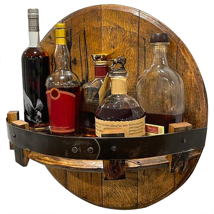 Wandmontiertes Weinregal aus Holz, Wand-Weinregal