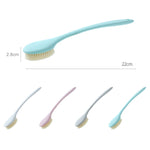 Badebürste mit langem Griff und weichen Borsten aus Nylon, weiche Borsten Weiß, weiche Borsten Grau, weiche Borsten Blau, weiche Borsten Rosa