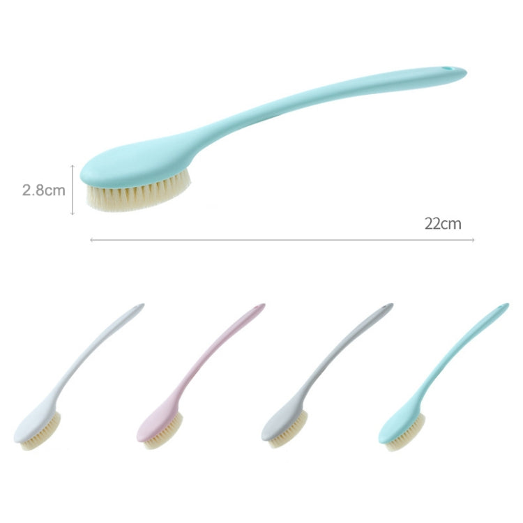 Badebürste mit langem Griff und weichen Borsten aus Nylon, weiche Borsten Weiß, weiche Borsten Grau, weiche Borsten Blau, weiche Borsten Rosa