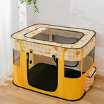Rechteckiger faltbarer Haustierlaufstall Hunde- und Katzenklo Wurfbox, M, XL