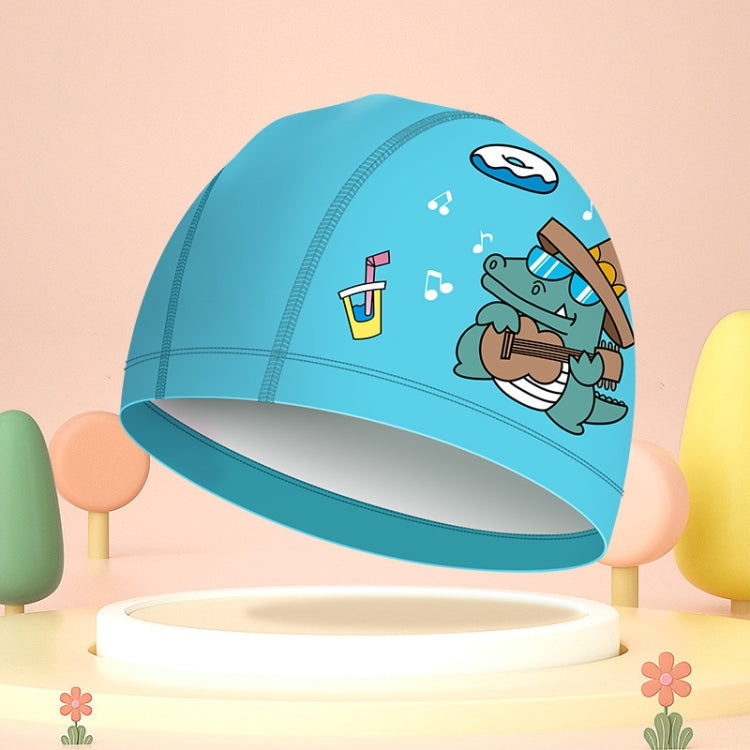 Niedliche Cartoon Hoch elastische Kinder PU Wasserdichte Schwimmkappe