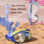 Antibeschlag Kinder Schwimmbrille Bequeme Große Rahmen Taucherbrille, Macaron, Flutblau, Kürbis Orange, Milchweiß, Eissee Blau, Pink Blau, Galvanisiert See Blau, Galvanisiert Milchweiß, Galvanisiert Milchpink
