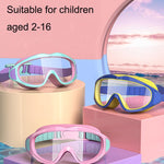 Antibeschlag Kinder Schwimmbrille Bequeme Große Rahmen Taucherbrille, Macaron, Flutblau, Kürbis Orange, Milchweiß, Eissee Blau, Pink Blau, Galvanisiert See Blau, Galvanisiert Milchweiß, Galvanisiert Milchpink