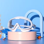 Große Rahmen Wasserdichte und Antibeschlag HD Transparente Kinder-Schwimmbrille, HD Transparente Schwimmbrille (Weiß), HD Transparente Schwimmbrille (Pink), HD Transparente Schwimmbrille (Blau Gelb), HD Transparente Schwimmbrille (Blau Weiß)