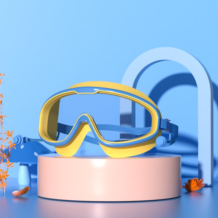 Große Rahmen Wasserdichte und Antibeschlag HD Transparente Kinder-Schwimmbrille, HD Transparente Schwimmbrille (Weiß), HD Transparente Schwimmbrille (Pink), HD Transparente Schwimmbrille (Blau Gelb), HD Transparente Schwimmbrille (Blau Weiß)