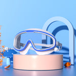 Große Rahmen Wasserdichte und Antibeschlag HD Transparente Kinder-Schwimmbrille, HD Transparente Schwimmbrille (Weiß), HD Transparente Schwimmbrille (Pink), HD Transparente Schwimmbrille (Blau Gelb), HD Transparente Schwimmbrille (Blau Weiß)