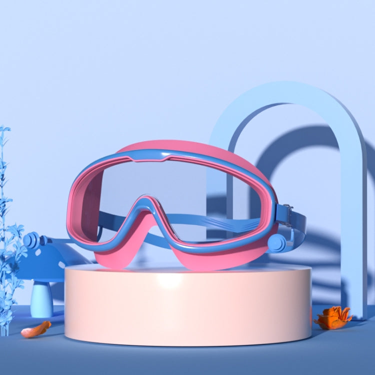 Große Rahmen Wasserdichte und Antibeschlag HD Transparente Kinder-Schwimmbrille, HD Transparente Schwimmbrille (Weiß), HD Transparente Schwimmbrille (Pink), HD Transparente Schwimmbrille (Blau Gelb), HD Transparente Schwimmbrille (Blau Weiß)