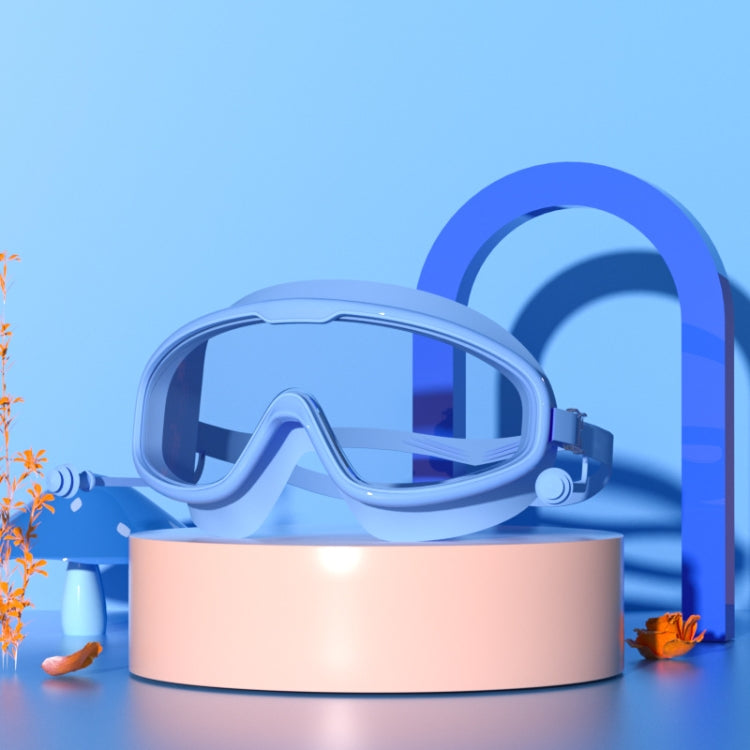 Große Rahmen Wasserdichte und Antibeschlag HD Transparente Kinder-Schwimmbrille, HD Transparente Schwimmbrille (Weiß), HD Transparente Schwimmbrille (Pink), HD Transparente Schwimmbrille (Blau Gelb), HD Transparente Schwimmbrille (Blau Weiß)