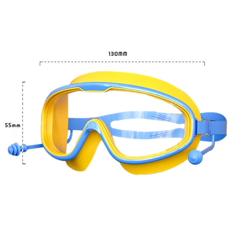Große Rahmen Wasserdichte und Antibeschlag HD Transparente Kinder-Schwimmbrille, HD Transparente Schwimmbrille (Weiß), HD Transparente Schwimmbrille (Pink), HD Transparente Schwimmbrille (Blau Gelb), HD Transparente Schwimmbrille (Blau Weiß)