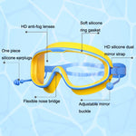 Große Rahmen Wasserdichte und Antibeschlag HD Transparente Kinder-Schwimmbrille, HD Transparente Schwimmbrille (Weiß), HD Transparente Schwimmbrille (Pink), HD Transparente Schwimmbrille (Blau Gelb), HD Transparente Schwimmbrille (Blau Weiß)