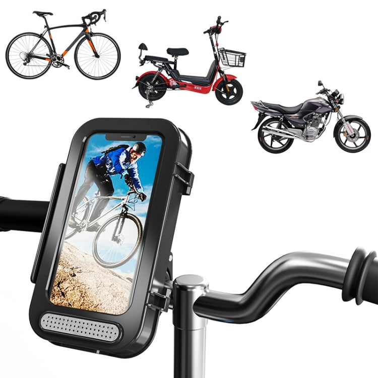 Fahrrad Wasserdichte Tasche Motorrad Transparenter Klapp-Handyhalter, Transparenter Klapp-Fahrradhalter
