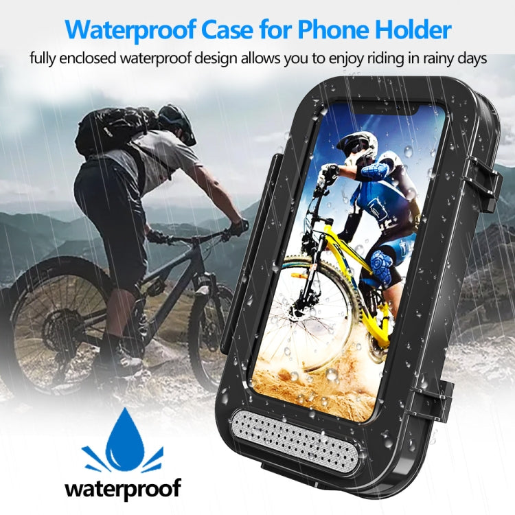 Fahrrad Wasserdichte Tasche Motorrad Transparenter Klapp-Handyhalter, Transparenter Klapp-Fahrradhalter