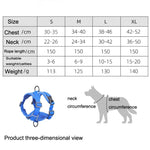 HT-864 Reflektierende, atmungsaktive Hunde-Brustgurtweste mit Zugseil für Haustiere, Größen: S, M, L, XL