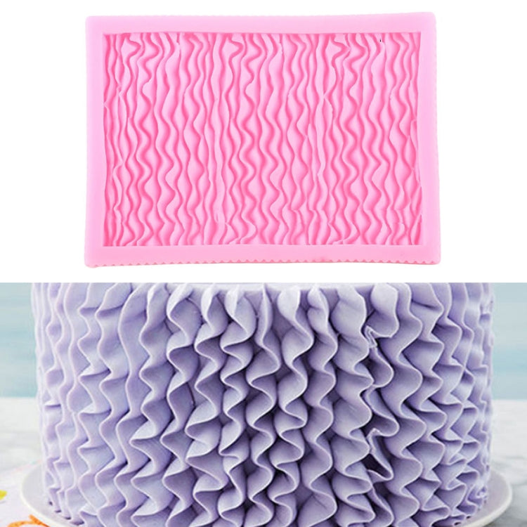 Lebensmittelechte Fondant-Silikonform Plissierter Rock Tortendekorationswerkzeug, CC562