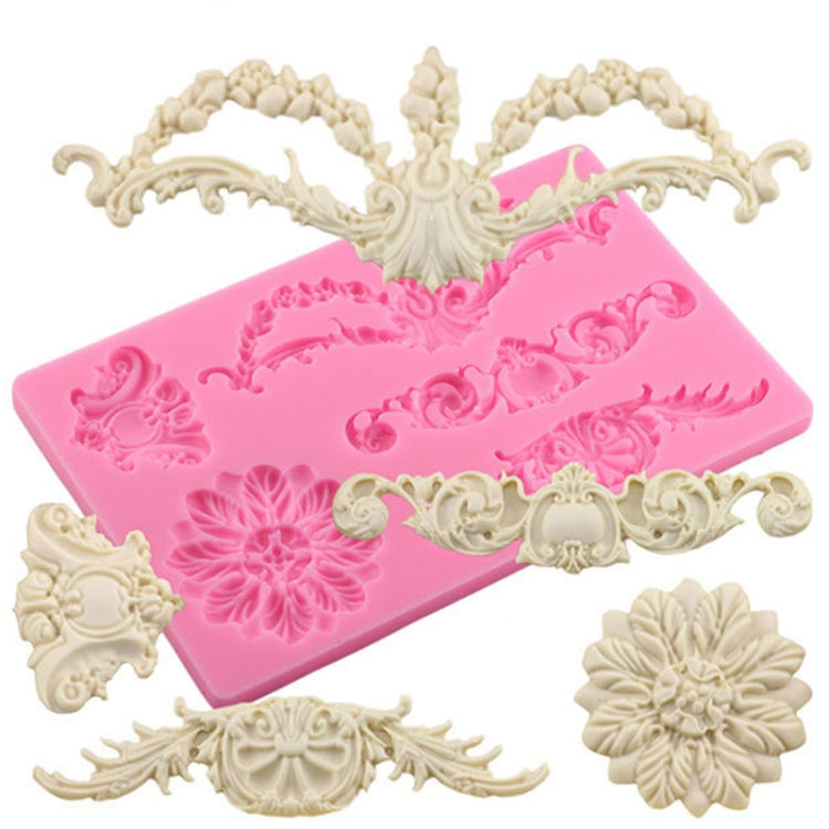 Kuchenrand Blumen Fondant Silikonform, CF394