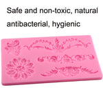Kuchenrand Blumen Fondant Silikonform, CF394