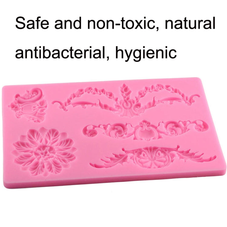 Kuchenrand Blumen Fondant Silikonform, CF394