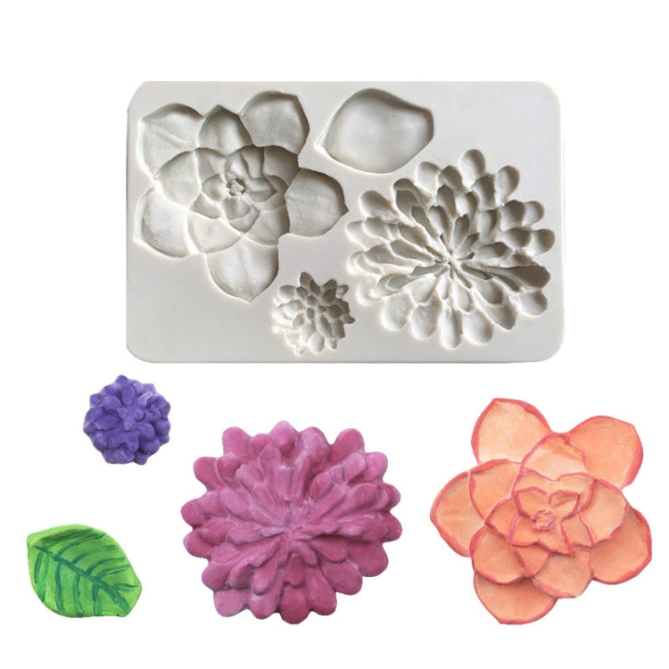 Große Blumen Schokoladen-Fondant-Kuchen Silikonform, Große Blume