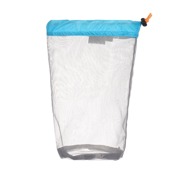 LUCKSTONE WSD2005020 Leichte Mesh-Organizer-Aufbewahrungstasche, Größe: S (Grau Blau), M (Grau Orange), L (Grau Grün), XL (Grau Blau), XXL (Grau Schwarz), S (Schwarz Blau), M (Schwarz Orange), L (Schwarz Grün), XL (Schwarz Blau), XXL (Schwarz Schwarz)