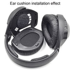 2 STK Ohrpolster für Sennheiser HDR RS165 RS175 RS185 RS195, Stil:, Froschleder-Ohrpolster, Samtstoff-Ohrpolster, Proteinleder-Ohrpolster, Lammleder-Ohrpolster, Fußballnetz-Ohrpolster