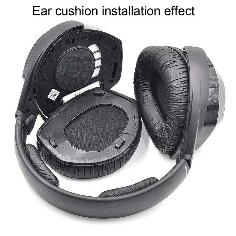 2 STK Ohrpolster für Sennheiser HDR RS165 RS175 RS185 RS195, Stil:, Froschleder-Ohrpolster, Samtstoff-Ohrpolster, Proteinleder-Ohrpolster, Lammleder-Ohrpolster, Fußballnetz-Ohrpolster