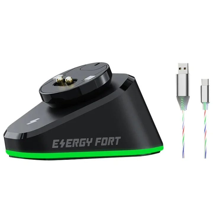 Für Logitech G502 / GPW1 / 2 Wireless Maus-Lade-Dockingstation, schwarz gewebt, schwarz gestromt, weiß gewebt, weiß gestromt