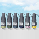 LY-0621 Fünffach Sechs-Speichen Regenschirm Einfacher Schwarzer Kleber Sonnenschutzschirm, Sechs-Speichen Kurkuma, Sechs-Speichen Mittsommerrosa, Sechs-Speichen Dunstblau, Sechs-Speichen Matcha-Grün, Sechs-Speichen Marineblau, Sechs-Speichen Tinten-Grün