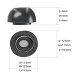 2 STK Memory-Schaum-Ohrkappen für TWS Airpods Pro, Größe:, Groß Schwarz, Mittel Schwarz, Klein Schwarz, Groß Grau, Mittel Grau, Klein Grau