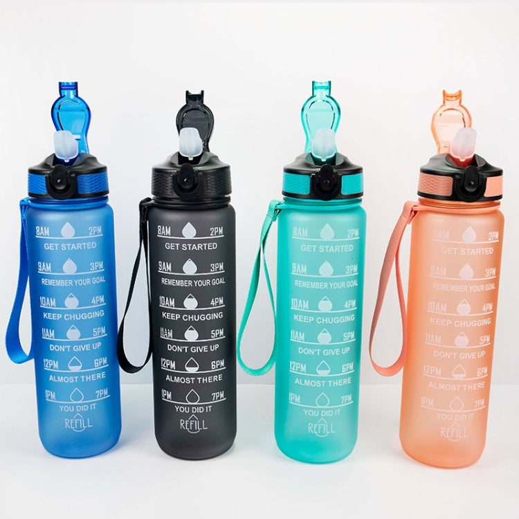 1000ml Gradient Space Cup Sportflasche mit Sprungdeckel und Trinkhalm, Orange-Grün-Verlauf, Blau-Rot-Verlauf, Grün-Rot-Verlauf, Gelb-Lila-Verlauf, Schwarz, Blau, Grün