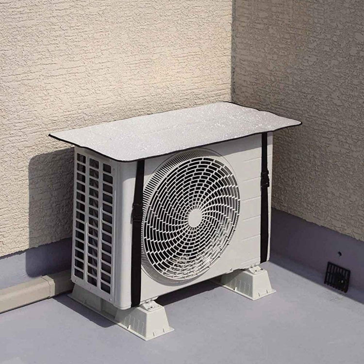 Universelle Klimaanlagenabdeckung Aluminiumfolie Verbund Flammschutz Regenfeste Abdeckung, 80 x 40cm