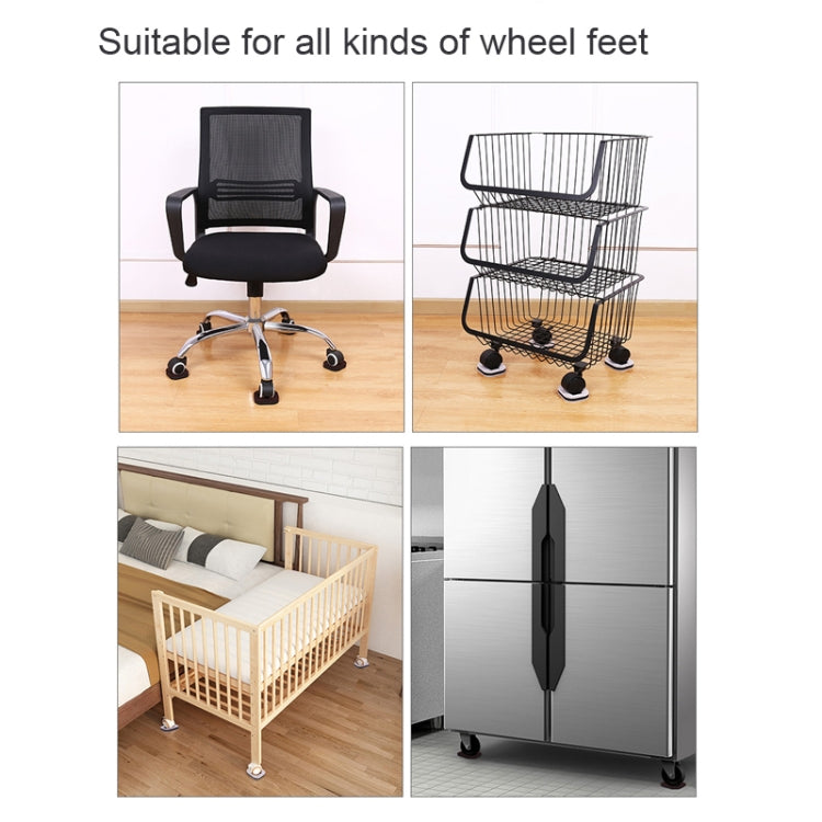 5 PCS Computer-Sitzrollenhalterung Stuhlrolle rutschfeste Matte, Quadratisch Bohnenfarbener Filzboden, Quadratisch Brauner Filzboden, Rund Bohnenfarbener Kunststoffboden, Rund Schwarzer Kunststoffboden
